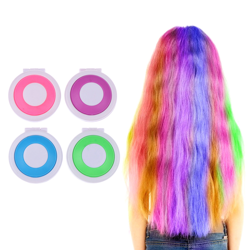 New Temporary Hair Dye Pigment Hair Chalk Powder Soft Salon Hair Color DIY Chalks For The Hair Styling 4 Colors