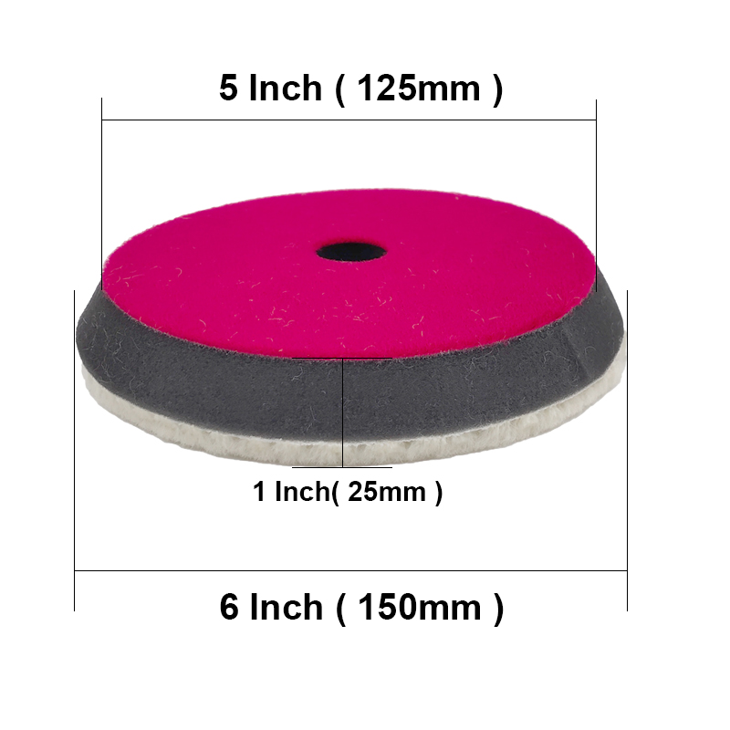 3PCS Wool Polish Pads 6 Inich 150mm Car Polishing Pad Japan Polishing Disc Light Cutting Waxing Car Polish Pads for Car Polisher