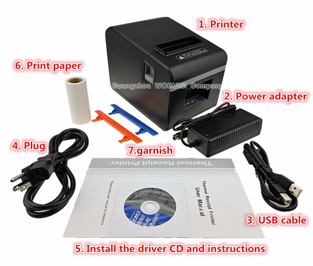 wholesale brand new 80mm receipt bill printer High quality Small ticket POS printer automatic cutting printing speed Fast