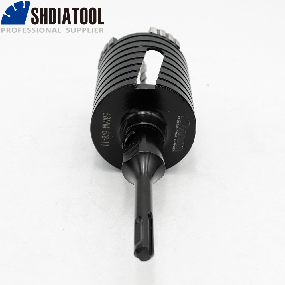 SHDIATOOL 2pcs Dia 68mm 5/8-11 Thread Laser Welded Diamond Core Drill Bit Including Center Drill and SDS-Plus Adapter