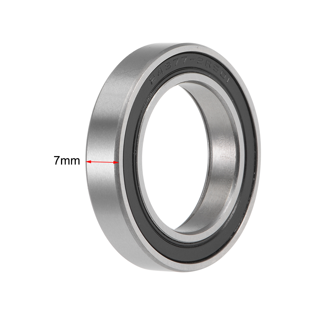 uxcell MR24377-2RS Deep Groove Ball Bearings 24mm x 37mm x 7mm Double Sealed Chrome Steel P0(ABEC1)