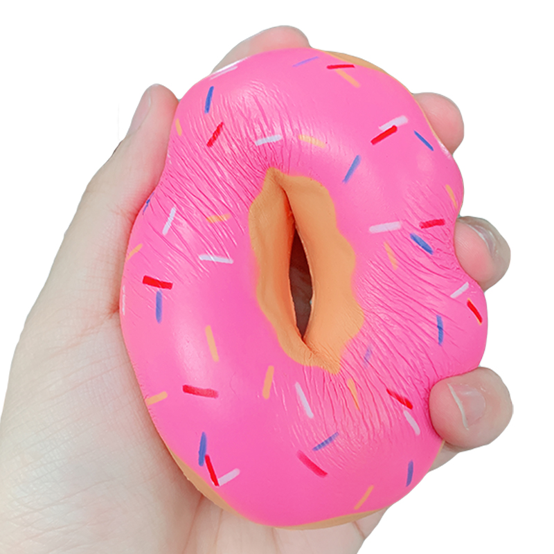 Cute Colorful Chocolate Donut Squeeze Soft Squishy Slow Rising Simulation Sweet Scented Stress Relief for Kid Baby Fun Xmas Gift
