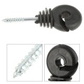 50Pcs Electric Fence Offset Ring Insulator Fencing Screw in Posts Wire Safe Agricultural Garden Supplies Accessories