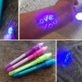 Magic 2 In 1 UV Graffiti Black Light Combo Creative Stationery Invisible Ink Pen Marker pen Highlighter Office For Kids Gift
