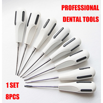 8Pcs/Set Stainless Steel Dental Elevator Curved Root Minimally Invasive Tooth Extraction Teeth Whitening Dentist Equipment Tools