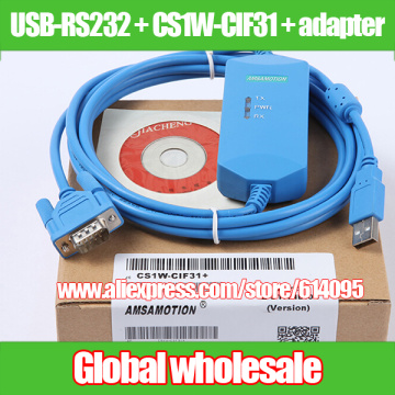 1pcs USB-RS232 + CS1W-CIF31 + adapter connector / adapter cable with isolated USB TO RS232 CONVERTER Electronic Data Systems