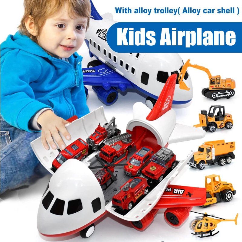 Simulation Track Inertia Children's Toy Aircraft Large Size Passenger Plane Kids Airliner Toy Storage Alloy Car Trucks Vehicles