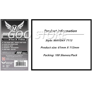 2 packs/lot MAYDAY Card Sleeve 7113 for 61*112mm cards protector clear pack case Board Games Sleeves