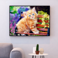 HUACAN Picture By Numbers Animal Oil Painting Cat Kit Acrylic Paint On Canvas Wall Art HandPainted Home Decor DIY Gift