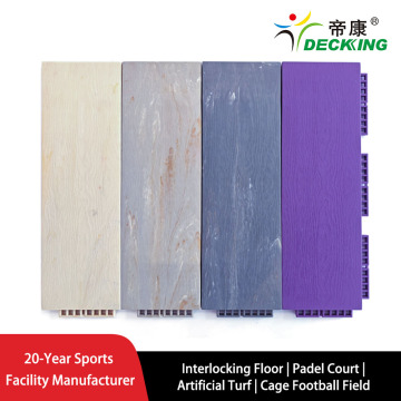 Transparent Wood‑Grain Soft‑Plastic Sports Flooring