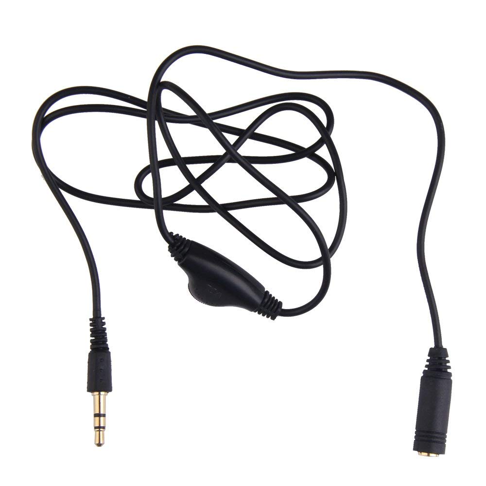 1M 3.5mm Jack M/F Extension Cable Power Cord Male to Female Power Cords Extension Earphone Cord Extension Cable Black