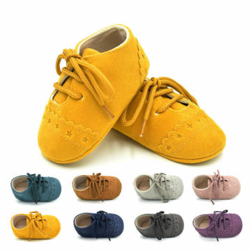 Unisex Baby Shoes Cotton Baby Girls Shoes Cross Lace Up Baby Boys First Walkers Yellow Brown Purple Toddler Soft Anti-Slip Shoes