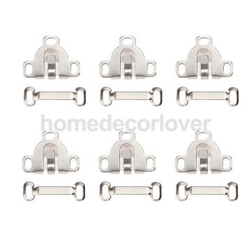 6 Sets Hemline Hook Garment Hook Pants Hook for Trousers Skirt Dress Sewing DIY Craft 10# Silver