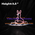 3.5inch Height Wholesale Crystal Rabbit Crowns