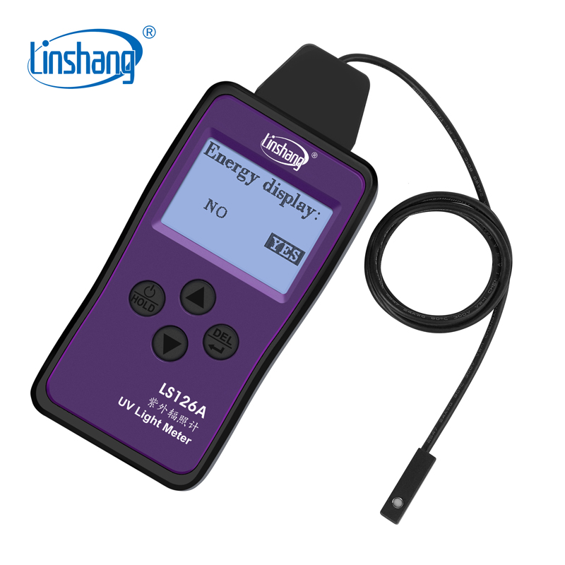 Linshang LS126A UV Light Meter Ultraviolet Irradiance for UVA LED Light Source of Curing Machine 7mm Ultra-small Probe Sensor