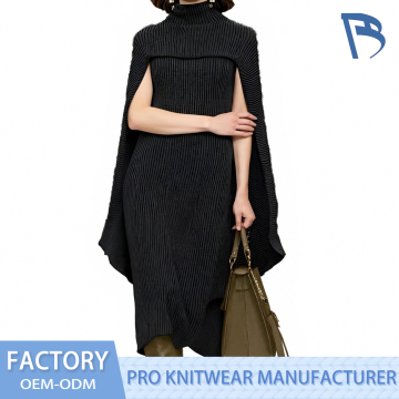 Modern Black Women's Knitted Skirt with