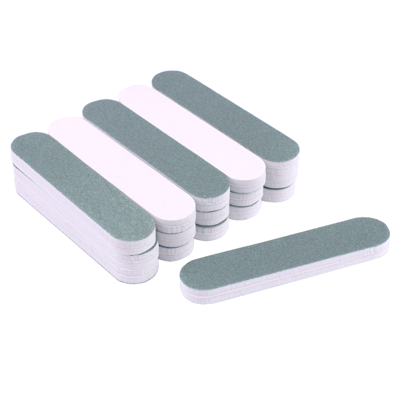 100Pcs Mini Sponge Nail Buffer 1000/4000 Double Sided Sanding Nail Art File Buffing Green/White Polishing Manicure Tools Set
