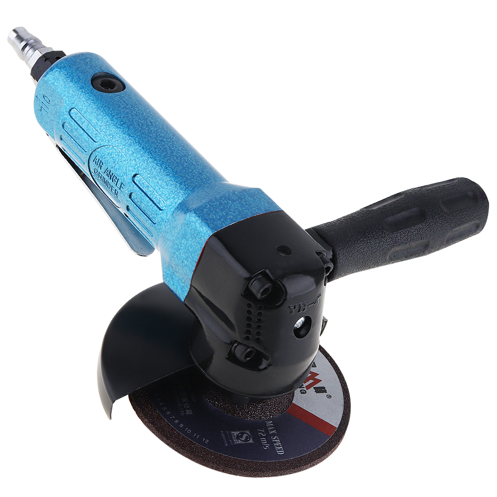 4 Inch Pneumatic Polisher Air Angle Grinder Mini High-speed Sliver/Blue for Machine Polished / Grinding / Cutting Pneumatic Tool