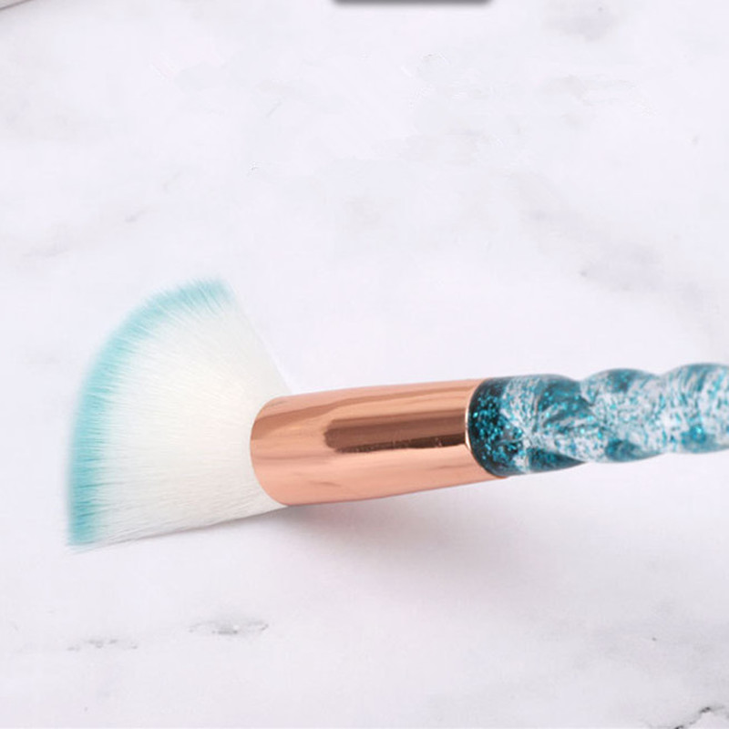 10pcs Diamond Makeup Brushes Set Crystal Brush Powder Blush Foundation Eyeshadow Brush Unicorn Make Up Kits Blending Brush