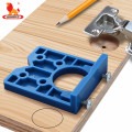 Dowel Jig Concealed Hinge Jig 35mm Drill Guide Cup Style Wood Cutter Hole Saw Jig Door Cabinets DIY Tool for Woodworking