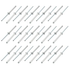 30Pcs Blind Rivets 4x35/40mm Aluminum/Steel Open End Rivet Fasteners For Buildings Cars Ships Aircraft Machines Furniture