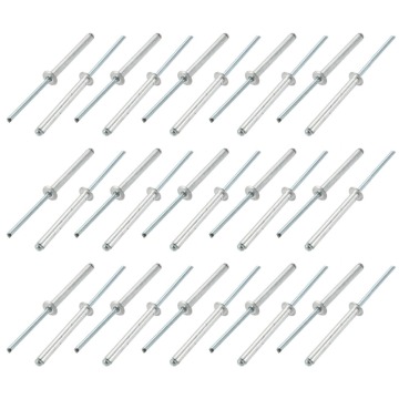 30Pcs Blind Rivets 4x35/40mm Aluminum/Steel Open End Rivet Fasteners For Buildings Cars Ships Aircraft Machines Furniture