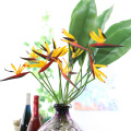 Single small paradise bird fake flower real flower touch bouquet soft plastic flower color bird of paradise dried flower decorat