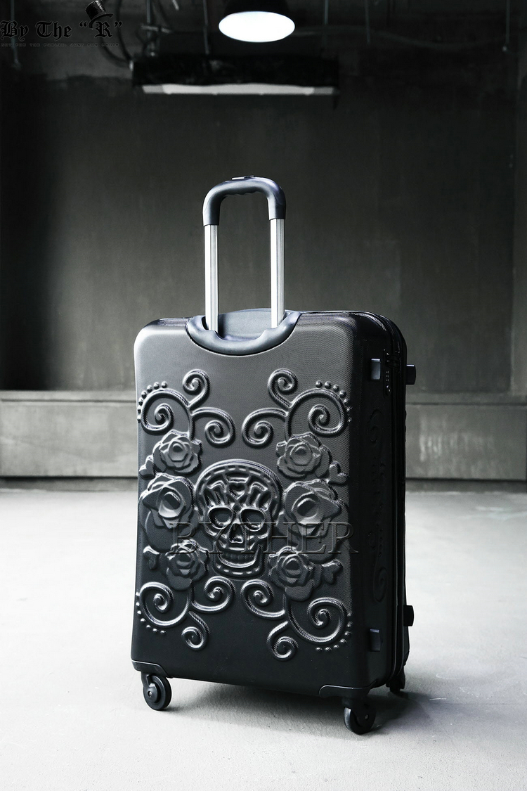 Skull Luggage Brand Rolling Luggage Spinner Women men High capacity Travel Suitcase