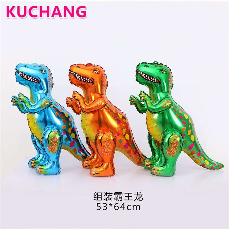 1pc Large 4D Walking Dinosaur Foil Balloons Birthday Party Decorations Kids Babyshower Gender Reveal Dinosaur Party Decor Globos