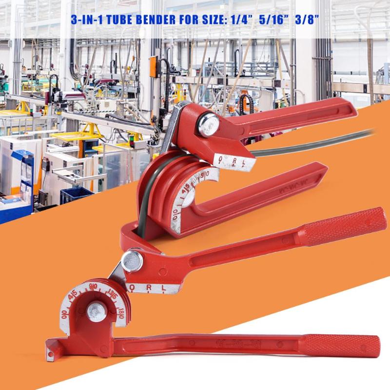 90/180 degree Pipe Bending Tool Heavy Duty Tube Bender Aluminum Alloy Tubing Bender Brake Fuel Line Curving Pliers 90/180 Degree