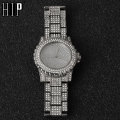 Mens Iced Out Watches Luxury Date Quartz Wrist Watches With Micropave CZ Stainless Steel Hip Hop Watch For Women Men Jewelry