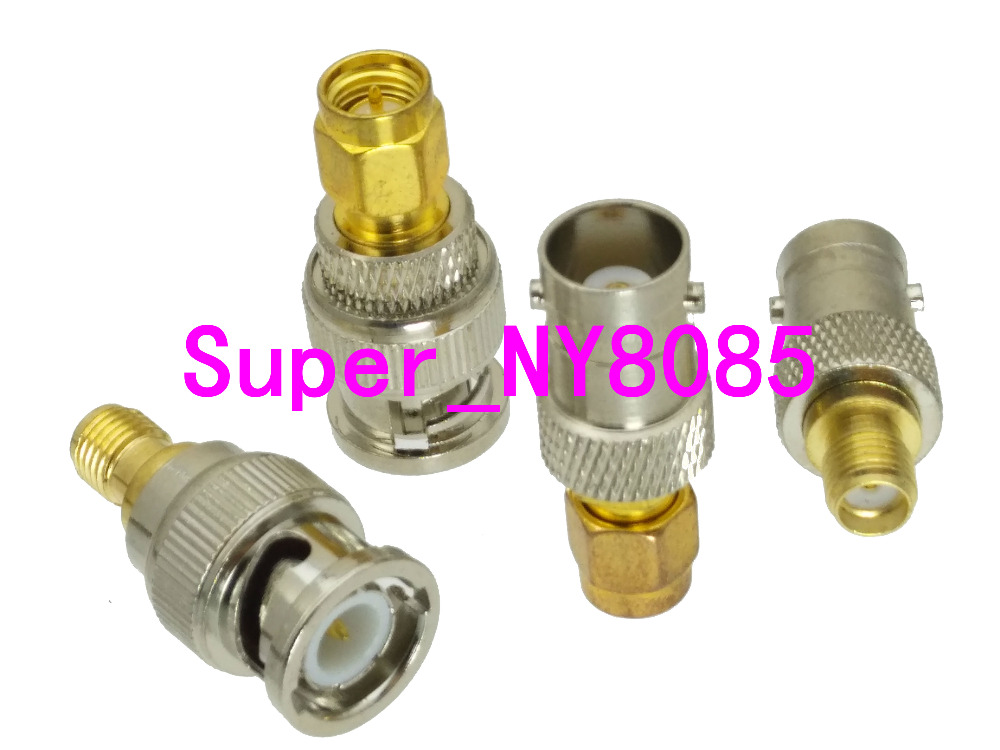 4pcs/set BNC to SMA 4 Type Male&Female RF adapter connector