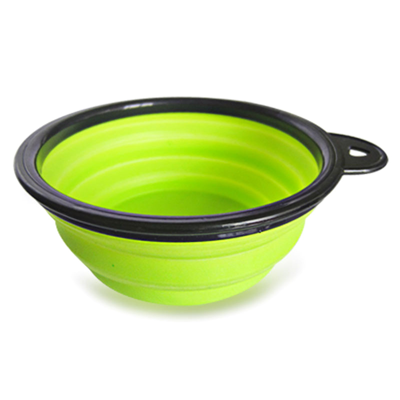 Dog Bowl Candy Color New Collapsible Foldable Silicone Outdoor Travel Portable Puppy Doogie Food Container Feeder Dish on Sale