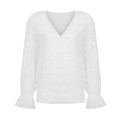 Women's Shirts Fashion V-neck Lace Flower Casual Ruffle Sexy Loose Pullover Solid Shirt Top Elegant vestido de mujer 2020
