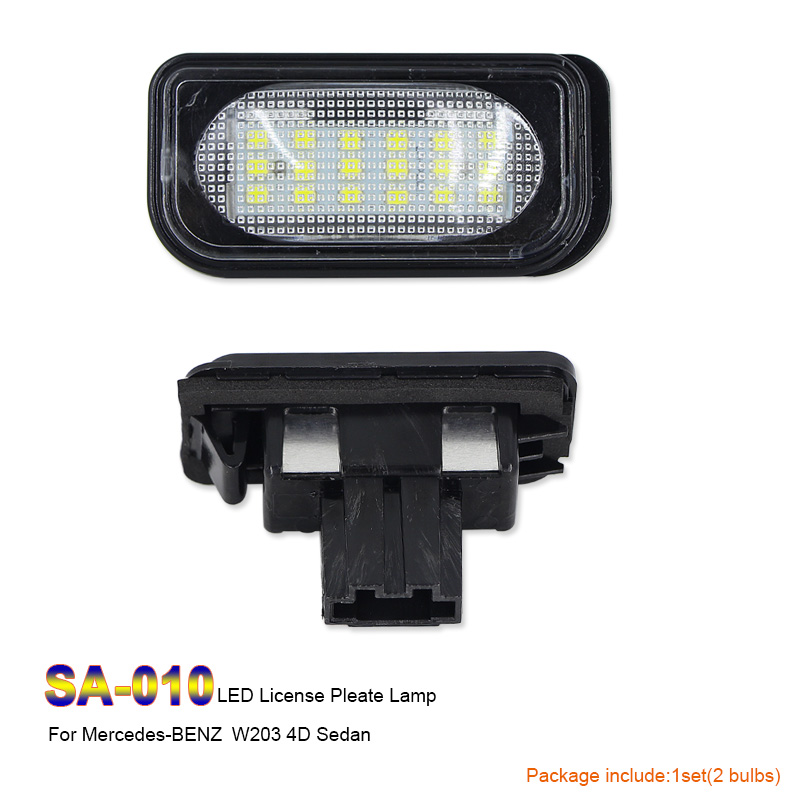 SAARMAT LED Number License Plate Light Luggage Compartment Lamp Error Free for BMW 1 3 5 6 Series Mercedes-Benz 6000K white @12V