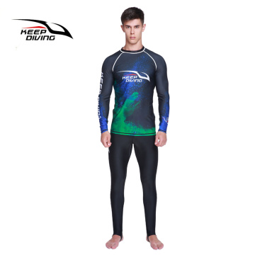 KEEP DIVING New Arrival UPF 50+ Anti-UV Rash Guards Men Quick-dry Long Sleeve Wetsuit Sunscreen Swimming Surfing Suit Large Size