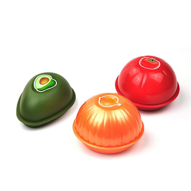 Preservation Bowl PP Fruit Vegetable Shape Bottles Avocado Onion Tomato Fresh box Sealed Box Plastic Store Food Storage Boxes