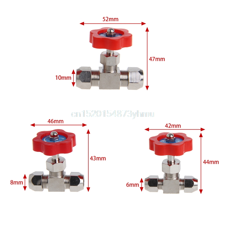 6mm/8mm/10mm Nickel-Plated Brass Plug Durable Tube Needle Valve OD For Swagelok #L057# new hot