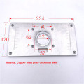 Universal Router Table Flip Plate Aluminum Router Table Insert Plate + 4 Rings Screws for Woodworking Benches