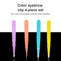 4Pcs/Set Eye Lashes Tweezers Point Tip/Slant Tip/Flat Tip Stainless Steel Eyebrow Tong Eyelashes Tweezers Professional Accessory