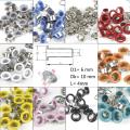 300pcs 6mm Colored Eyelets with Washers & Tool Kit for Leather Craft Garments Shoes Decor Repairing Grommet 10 colors mixed