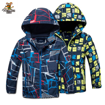 Children Outerwear Warm Polar Fleece Coat Hooded Kids Clothes Waterproof Windproof Baby Boys Jackets For 3-12Y Autumn Spring