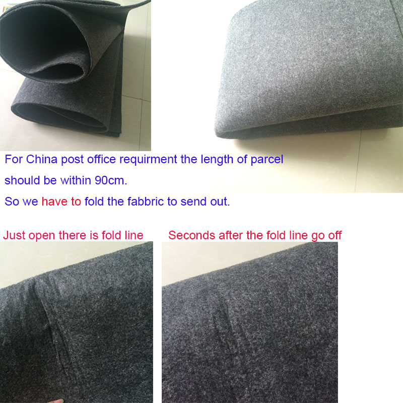 High Quality 3mm Felt Fabric Non-woven Cloth Sewing Patchwork DIY Handmade Bag Materials Halberd Gray Feltro by yard