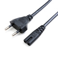 Black 2 Prong EU to C7 Extension Cable Bulb Power Supply Cord European IEC Figure 8 AC Power Cable For XBOX PS4 Laptop LED Light