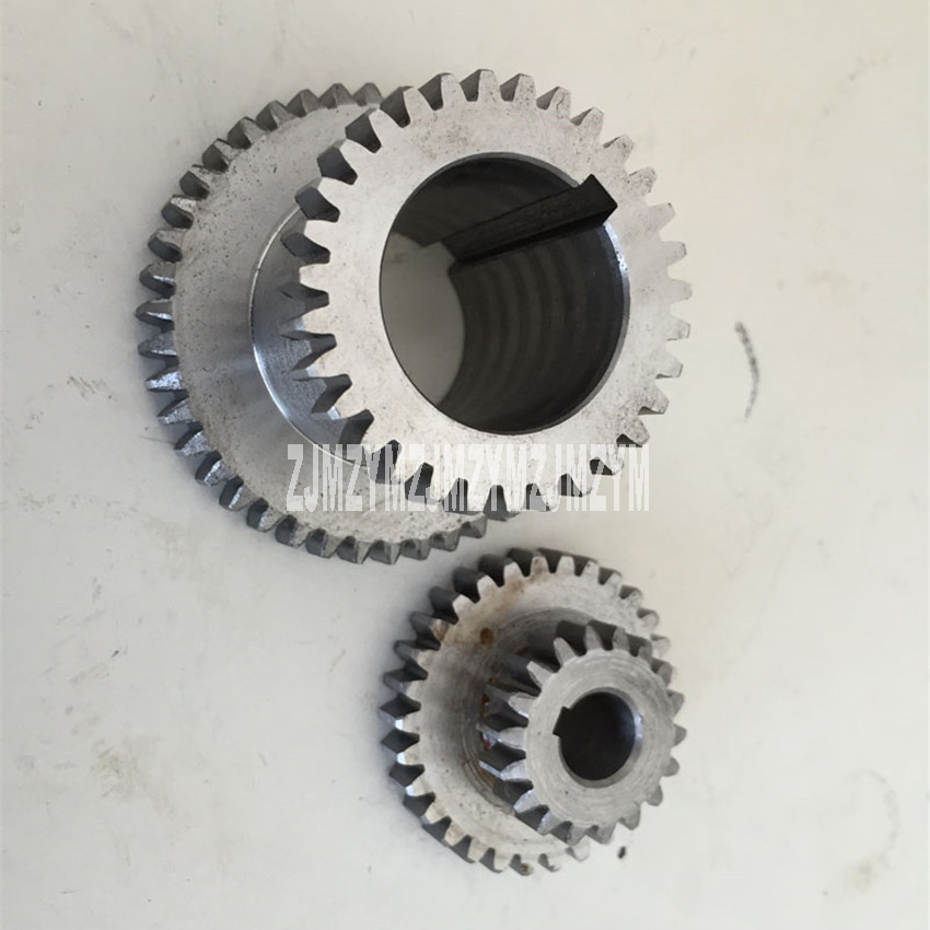 17 pcs / set 0618 mini lathe gear, metal gear cutting machine, lathe tools ,carbon steel spur gear external hard tooth surface