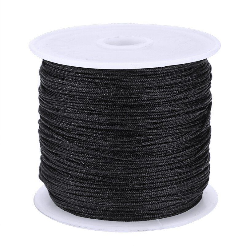 Chinese Knot Cord 0.8mm Thread Nylon Cord Soft Macrame Rattail Bracelet Braided String DIY Beading Tassels Decorative Rope