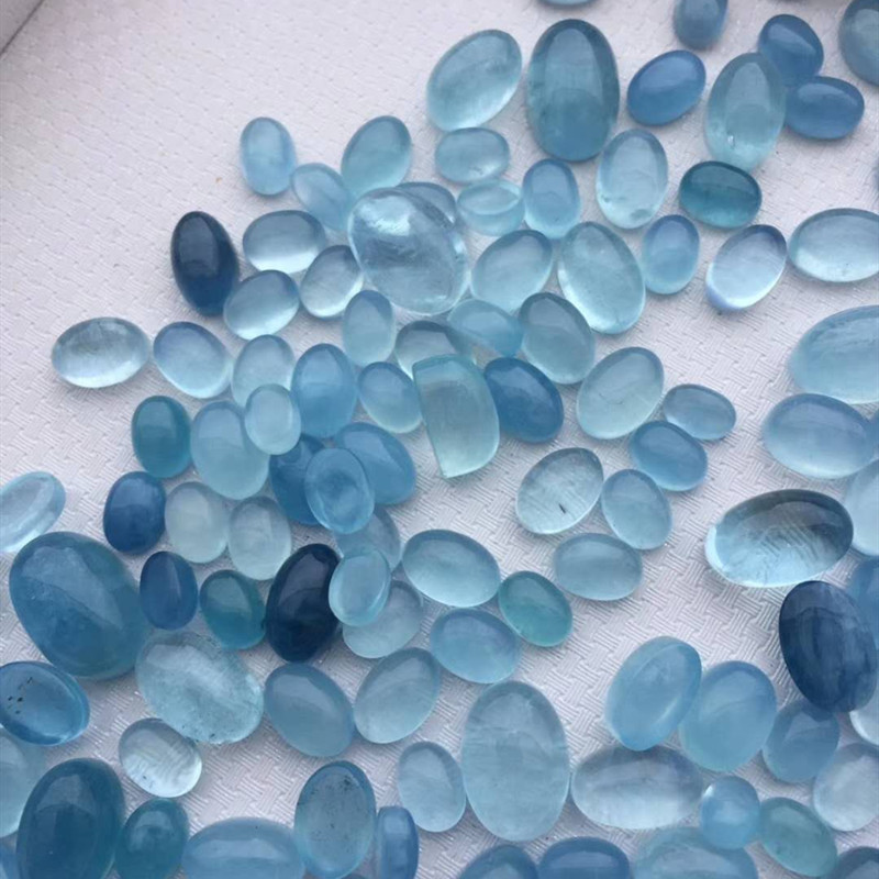 1pcs Natural raw ore transparent blue aquamarine crystal colorful home decoration, used in aquarium repair energy mineral stone