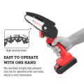 110V Rechargeable Electric Pruning Saw Cordless Mini Chainsaw Small Wood Splitting Chainsaw One-handed Pruning Power Chain Saw
