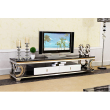 Natural marble Stainless steel TV Stand modern Living Room Home Furniture tv led monitor stand mueble tv cabinet mesa tv table