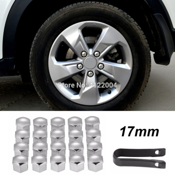 20Pcs Wheel Lug Bolt Center Nut Covers Caps 321601173A for Audi A4 Q5 VW Jetta Golf Tiguan Skoda SEAT with 17mm Hexagon Bolt